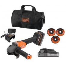 Příslušenství k Black & Decker BCG6L8D2S Aku bezuhlíková úhlová bruska (18V/2x2,0Ah), 3x kotouč a taška