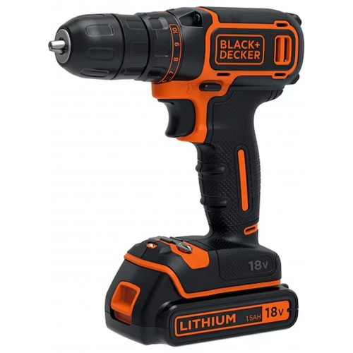 Black & Decker BDCDC18 Akumulátorová vrtačka (30Nm/18V/1x1,5Ah)