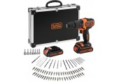 Black & Decker BDCHD18BAFC Aku příklepová vrtačka (40Nm/18V/2x1,5Ah), kufr + příslušenství