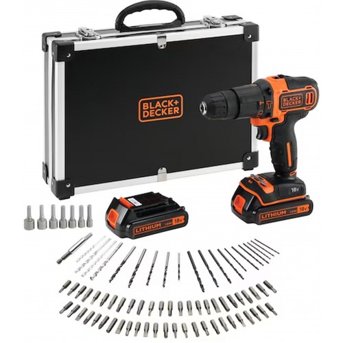 Black & Decker BDCHD18BAFC Aku příklepová vrtačka (40Nm/18V/2x1,5Ah), kufr + příslušenství Black & Decker BDCHD18BAFC Aku příklepová vrtačka (40Nm/18V/2x1,5Ah), kufr + příslušenství