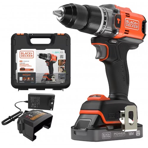 Black & Decker BLD683D1XK Aku bezuhlíková příklepová vrtačka (50Nm/18V/1x2,0Ah), kufr Black & Decker BLD683D1XK Aku bezuhlíková příklepová vrtačka (50Nm/18V/1x2,0Ah), kufr