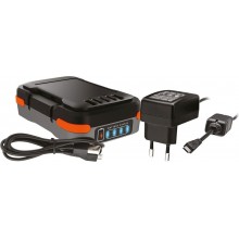 Black & Decker BDCB12B Akumulátor (12V/1,5Ah), USB kabel, ukazatel stavu nabití
