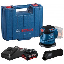 BOSCH GEX 185-Li PROFESSIONAL Excentrická bruska, 1× GBA 18V 4.0Ah, kuft 06013A5021