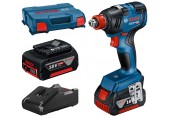 BOSCH GDX 18V-200 Akumulátorový rázový utahovák, L-Case, 2x GBA 18V 4,0Ah, GAL 18V-40 06019J2206