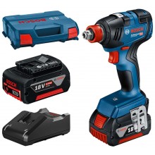 Příslušenství k BOSCH GDX 18V-200 Akumulátorový rázový utahovák, L-Case, 2x GBA 18V 4,0Ah, GAL 18V-40 06019J2206