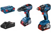 BOSCH Sada: GDX 18V-200 + GSR 18V-50+ 2× GBA 18V 4.0Ah + GAL 18V-40 v L-BOXXu 06019J2220