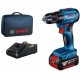 BOSCH GSR 185-LI PROFESSIONAL Akumulátorový vrtací šroubovák, 1x 4 Ah, GAL 18V-20, Taška na nářadí 06019K3005