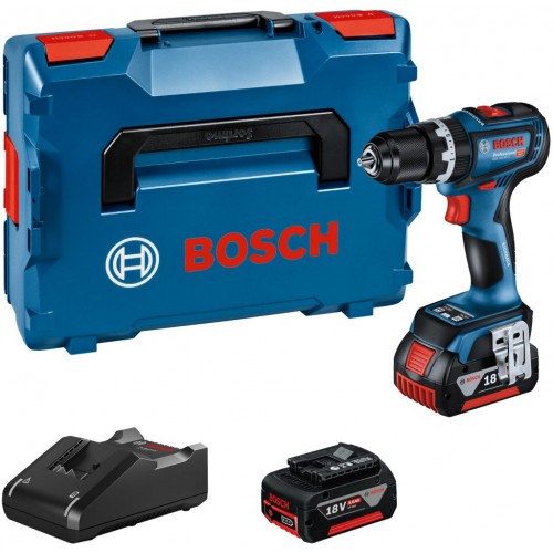 BOSCH GSB 18V-90 C Aku kombinovaný šroubovák, 2x 5.0Ah, L-BOXX 06019K6106