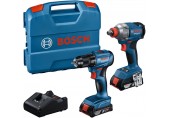 BOSCH GDX 18V-285 + GSR 185-LI + 2× 2,0 Ah + GAL 18V-20 + pouzdro PROFESSIONAL 06019N2123