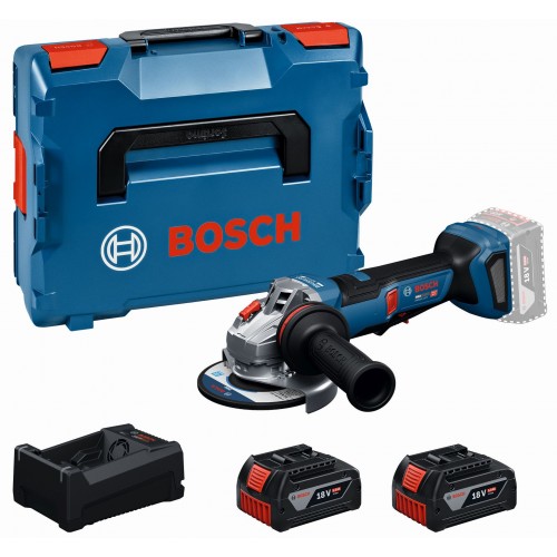 BOSCH GWS18V-11PS PROFESSIONAL Úhlová bruska, 2x 5.0Ah, L-BOXX 06019N4302