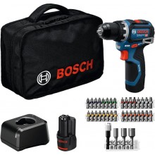 Příslušenství k BOSCH GSR 12V-32 PROFESSIONAL Akumulátorový vrtací šroubovák, 2x 2.0Ah, taška 06019N7004
