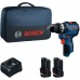 BOSCH GSB12V-31 PROFESSIONAL Aku příklepový šroubovák, 2x 12V/2,0Ah, taška 06019S6102