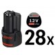 BOSCH 28x GBA 12V 3.0Ah PROFESSIONAL Akumulátor 0602496012