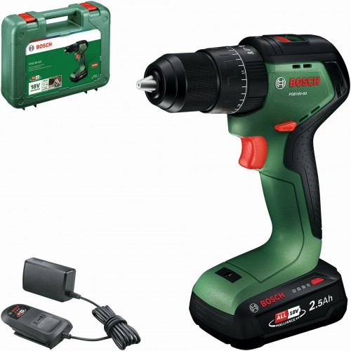 BOSCH PSB18V-60 Akumulátorový příklepový vrtací šroubovák, 1x2,5Ah, Kufr 06039D7301 BOSCH PSB18V-60 Akumulátorový příklepový vrtací šroubovák, 1x2,5Ah, Kufr 06039D7301