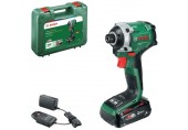 BOSCH UID 18V-210 Rázový utahovák, 1× akumulátor 2,0 Ah, nabíječka 06039E7001