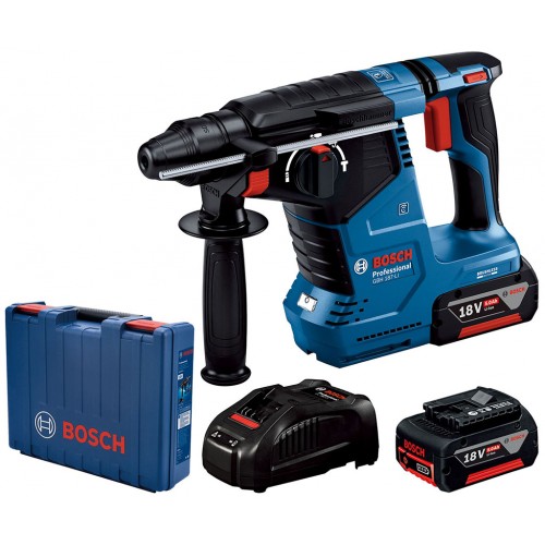 BOSCH GBH 187-LI PROFESSIONAL Vrtací kladivo (SDS-Plus) 2x 5.0 Ah Li-Ion, GAL 1880 0611923021