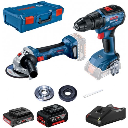 BOSCH Kombinovaná sada GWS 180+GSR 18V+2x GBA+GAL+XL-boxx 0615990M47