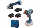 BOSCH Kombinovaná sada: GDX 180-LI + GWS 180-LI + 2× akumulátor 4,0Ah v kufříku 0615990N1U
