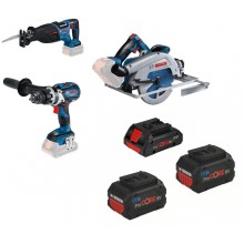 BOSCH sada GSB 18V-110C+GKS 18V-68GC+GSA 18V-28+1x 4Ah+2x 5,5Ah 0615990N38