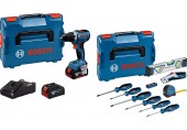 BOSCH GSR 18V-65 PROFESSIONAL Aku vrtací šroubovák, 19dílná sada nářadí 0615A5007K