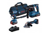 BOSCH GSR+GWS+GBH+3× 4,0Ah+GAL 18V-40 PROFESSIONAL nářadí 18V sada 3 ks 0615A5007L