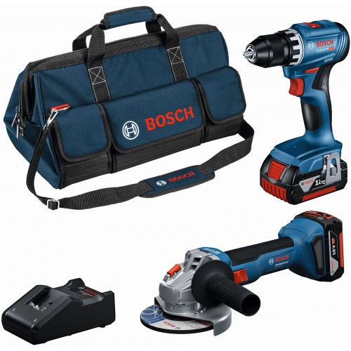 BOSCH PROFESSIONAL 2dílná sada 18V nářadí GSR + GWS + (2× 4,0 Ah + GAL, brašna) 0615A5007N BOSCH PROFESSIONAL 2dílná sada 18V nářadí GSR + GWS + (2× 4,0 Ah + GAL, brašna) 0615A5007N
