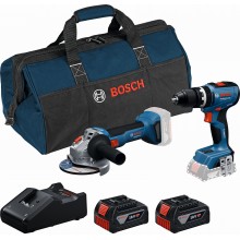 BOSCH PROFESSIONAL GSB 18V-65 + GWS 18V-8 + (2× GBA 4,0 Ah+GAL 18V-40+brašna) 0615A5008Z
