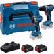 BOSCH PROFESSIONAL Sada 2 ks 18V nářadí: GSR + GDR + 2x GBA 5.0 Ah + GAL 18V-40 0615A50090