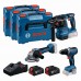 BOSCH GSR+GBH+GWS+2xGBA 5.0 Ah+GAL 18V-40 Professional sada 3ks 18V nářadí 0615A5009G
