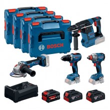 BOSCH PROFESSIONAL Sada GSR 18V-65 + GDX 18V-285 + GBH 18V-26 + GWS 18V-11 0615A500BJ