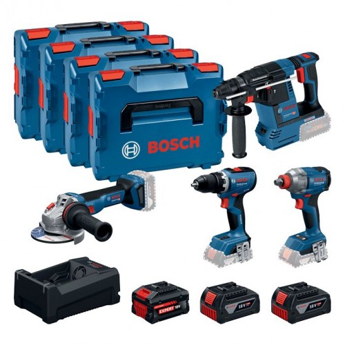 BOSCH PROFESSIONAL Sada GSR 18V-65 + GDX 18V-285 + GBH 18V-26 + GWS 18V-11 0615A500BJ BOSCH PROFESSIONAL Sada GSR 18V-65 + GDX 18V-285 + GBH 18V-26 + GWS 18V-11 0615A500BJ