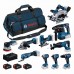 BOSCH 10dílná sada 18V nářadí GSB+GBH+GWS+GDR+GKS+GSA+GOP+GST+GDS+GEX+3x5,0Ah 0615A500EH