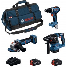 BOSCH PROFESSIONAL GBH + GSR + GWS + 2x5,0Ah 0615A500FL