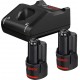 BOSCH Akumulátor 2× GBA 12V 2.0Ah + nabíječka GAL 12V-40 1600A019R8