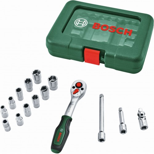 BOSCH 1/4" ráčna v sadě 15 dílů 1600A03EG1