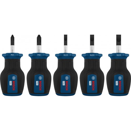 BOSCH Sada krátkých šroubováků PH/SL, 5 ks 1600A03HU6 BOSCH Sada krátkých šroubováků PH/SL, 5 ks 1600A03HU6