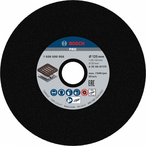 BOSCH Hrubovací kotouč PRO Metal, 125 × 26 × 20 mm, G20 1608600068