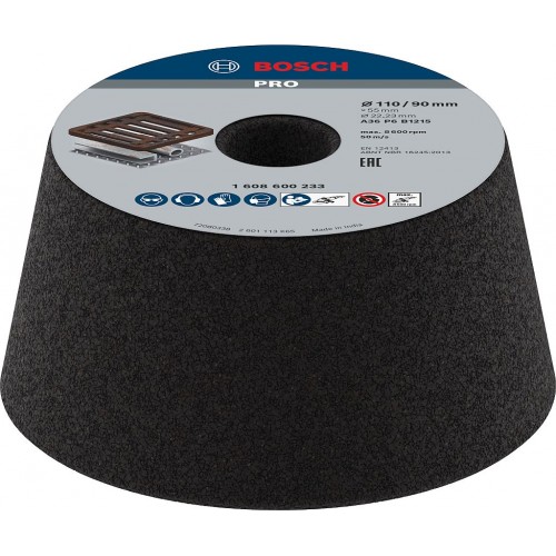 BOSCH Kónický brusný hrncový kotouč PRO Metal, 90 × 110 × 55 mm, G36 1608600233