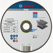 BOSCH Řezací kotouč Stainless Steel and Meta, 180 × 1,6 × 22,23 mm 2608603406