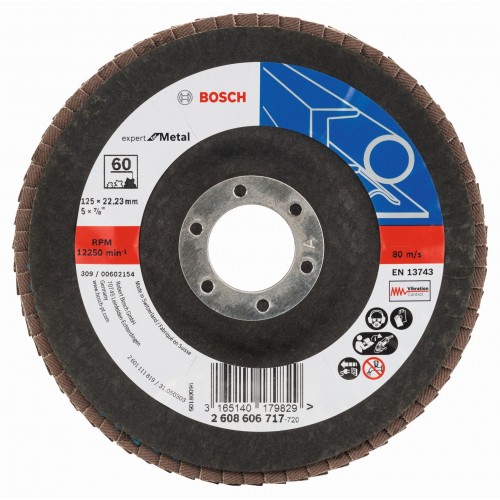 BOSCH Expert for Metal Lamelový brusný kotouč X551, 125x22,23mm, 60, 2608606717 BOSCH Expert for Metal Lamelový brusný kotouč X551, 125x22,23mm, 60, 2608606717
