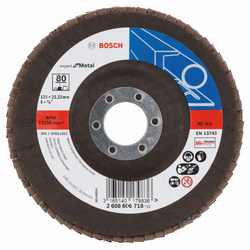 BOSCH Expert for Metal Lamelový brusný kotouč X551, 125x22,23mm, 80, 2608606718 BOSCH Expert for Metal Lamelový brusný kotouč X551, 125x22,23mm, 80, 2608606718