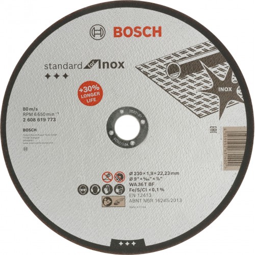 BOSCH Řezací kotouč PRO Stainless Steel and Metal, 230 × 1,9 × 22,23 mm 2608619773 BOSCH Řezací kotouč PRO Stainless Steel and Metal, 230 × 1,9 × 22,23 mm 2608619773