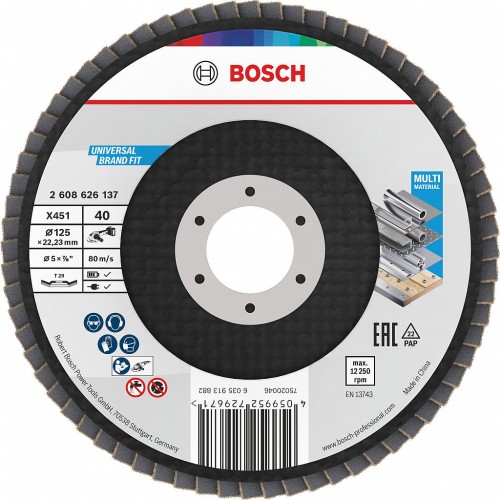 BOSCH Lamelový brusný kotouč X451, 125 × 22,23 mm, G40, T29 2608626137
