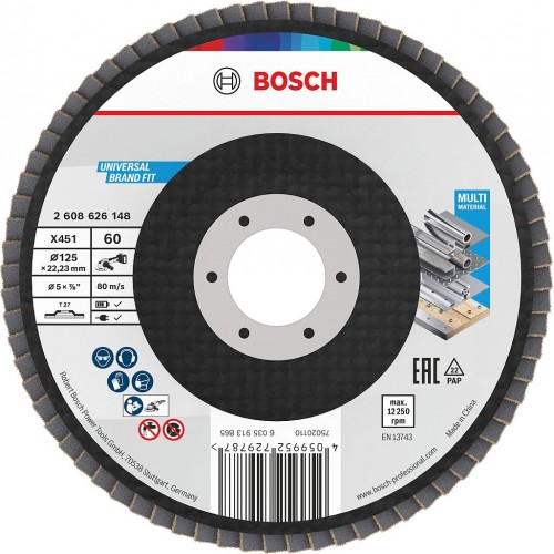BOSCH Lamelový brusný kotouč X451, 125 × 22,23 mm, G60, T27 2608626148