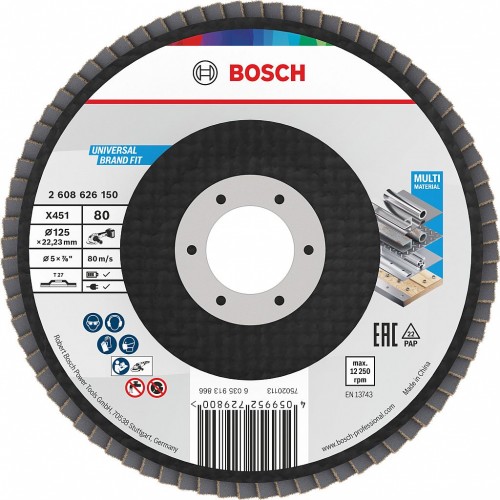 BOSCH Lamelový brusný kotouč X451, 125 × 22,23 mm, G80, T27 2608626150