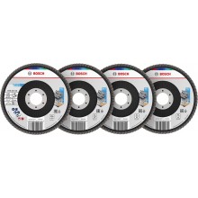 BOSCH Sada lamelových brusných kotoučů X451, 125×22,23 mm,G40; 60; 80; 120, T27 2608626164