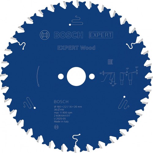 BOSCH Pilový kotouč EXPERT Wood, 160 × 2,2/1,6 × 20 mm, T36 2608644017 BOSCH Pilový kotouč EXPERT Wood, 160 × 2,2/1,6 × 20 mm, T36 2608644017