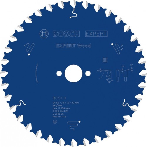 BOSCH Pilový kotouč EXPERT Wood, 165 × 2,6/1,6 × 20 mm, T36 2608644023