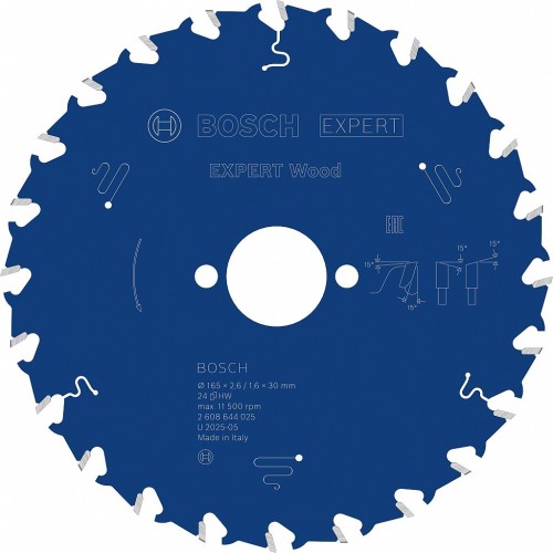 BOSCH Pilový kotouč EXPERT Wood, 165 × 2,6/1,6 × 20 mm, T48 2608644024