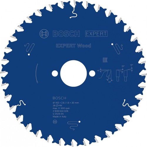 BOSCH Pilový kotouč EXPERT Wood, 165 × 2,6/1,6 × 30 mm, T36 2608644026 BOSCH Pilový kotouč EXPERT Wood, 165 × 2,6/1,6 × 30 mm, T36 2608644026